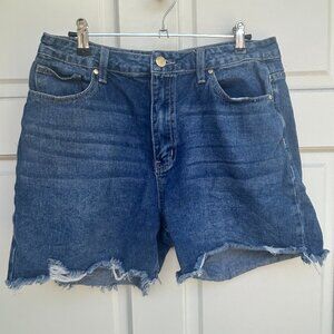 Mid rise jean shorts